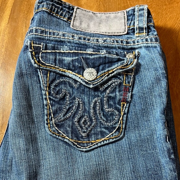 MEK New Mazatlan Bootcut Ladies Denim Buckle Lowrise Size 30/32 Waist 16 Flat - Picture 1 of 8
